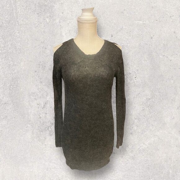 Allsaints | EUC Spitalfields Jumper Dress Size 2 Cold Shoulder Sweater - Picture 1 of 7